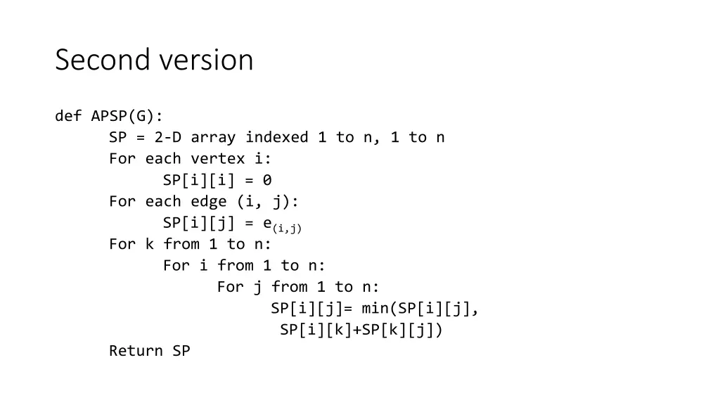 second version