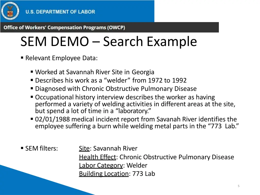 sem demo search example