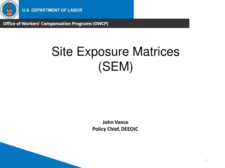 site exposure matrices sem