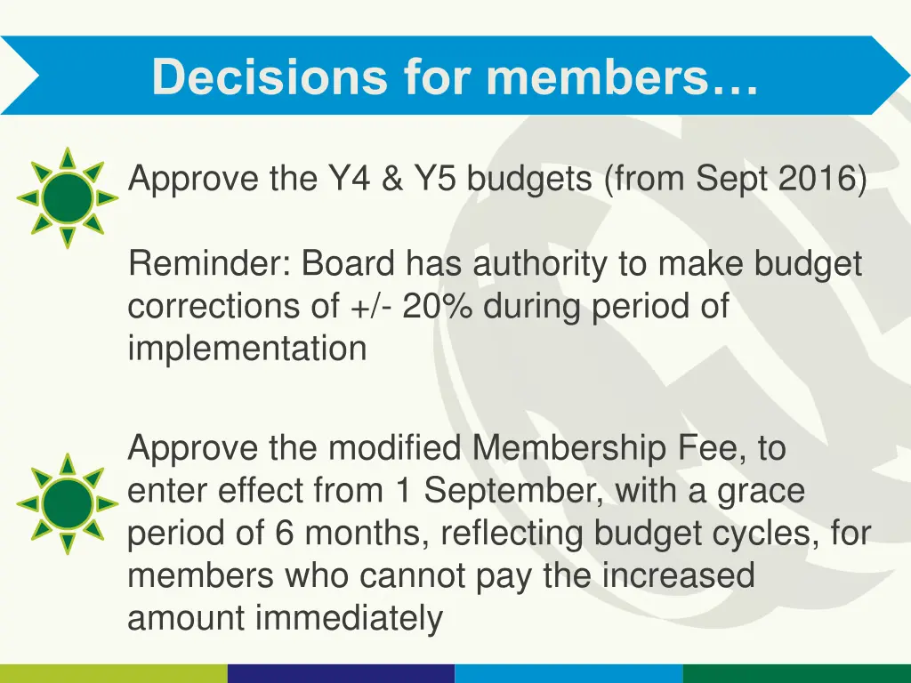 decisions for members