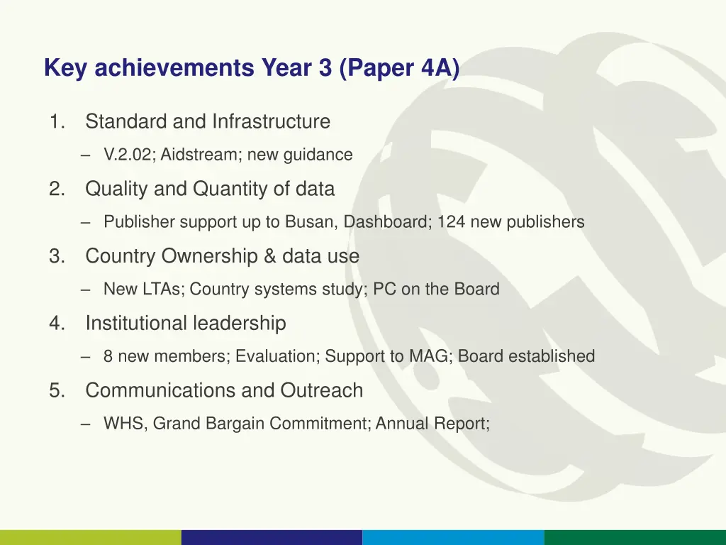 key achievements year 3 paper 4a