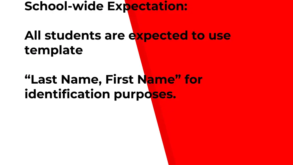 school wide expectation