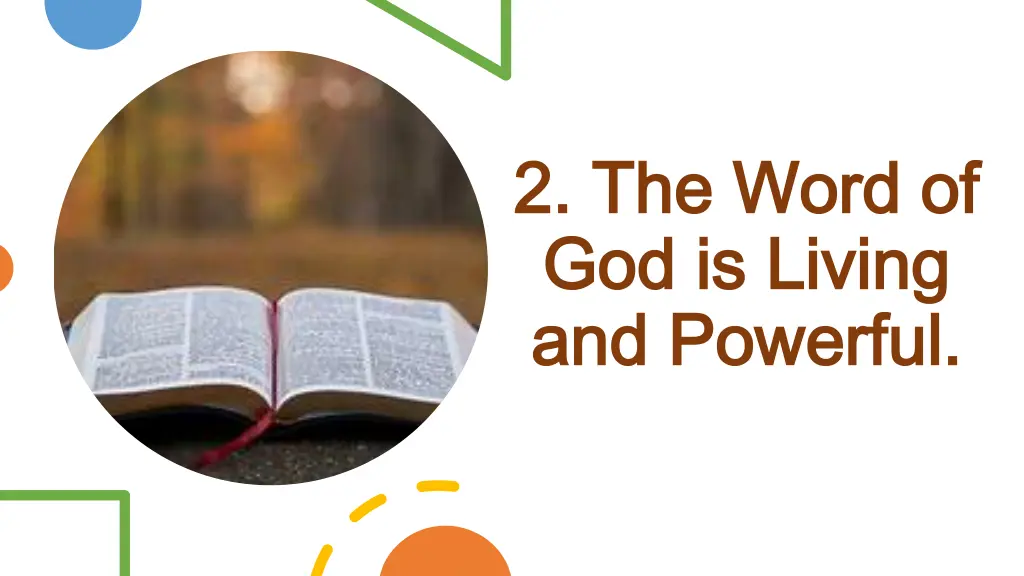 2 the word of 2 the word of god is living