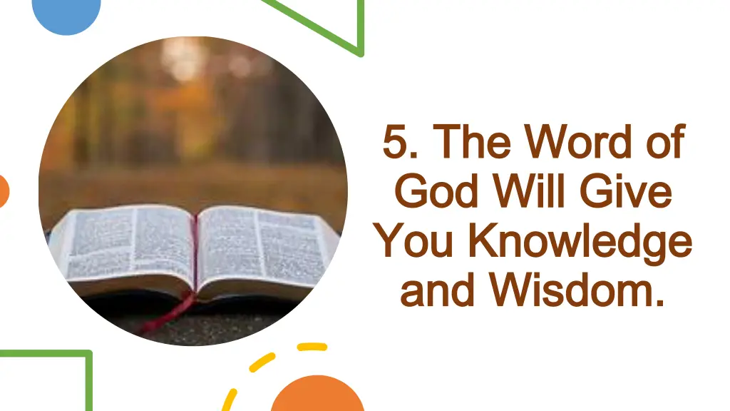 5 the word of 5 the word of god will give