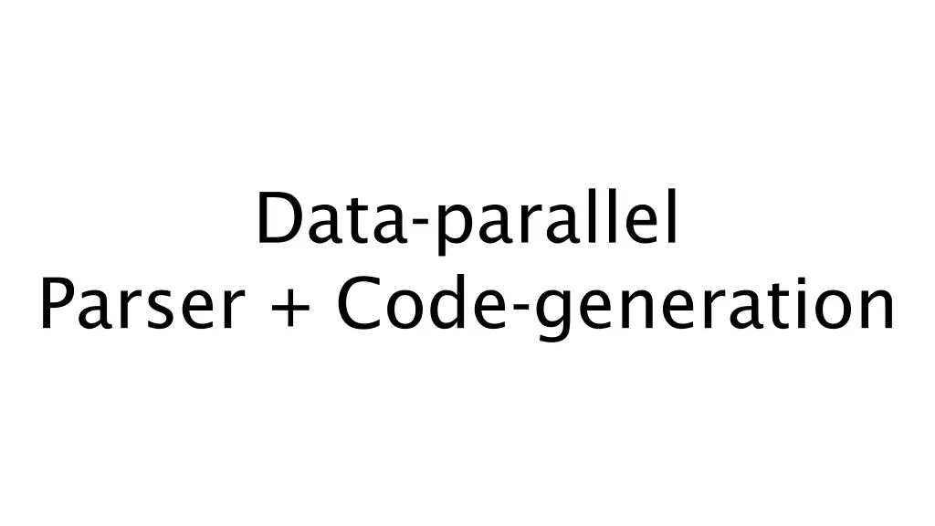 data parallel