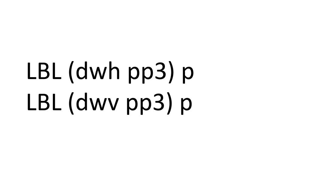 lbl dwh pp3 p lbl dwv pp3 p