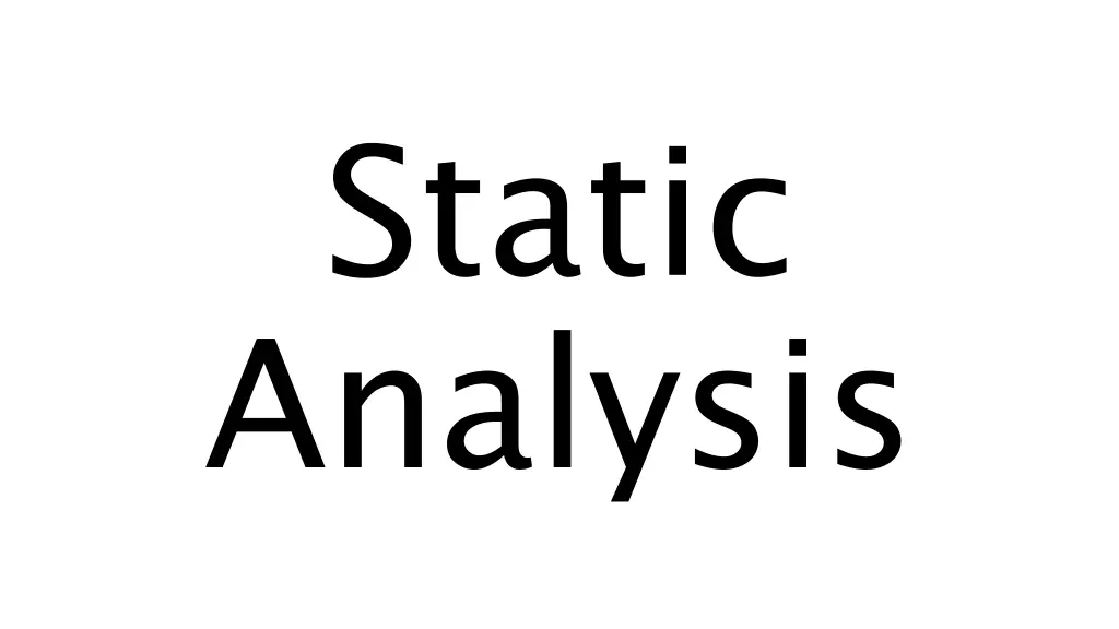 static analysis