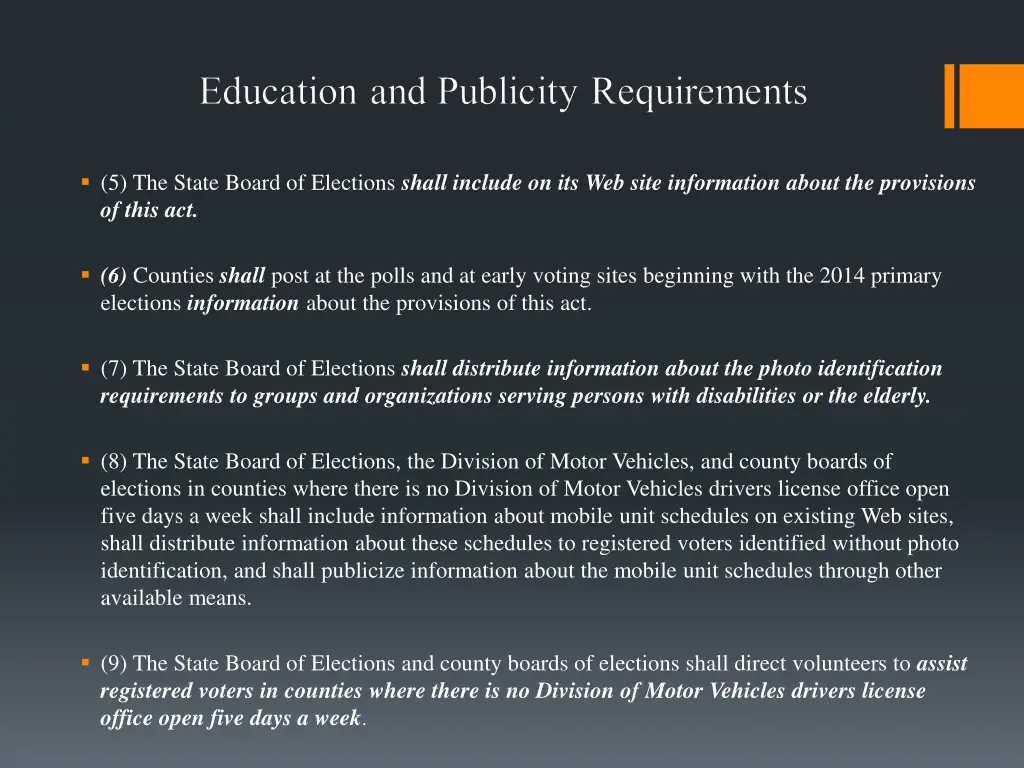 5 the state board of elections shall include
