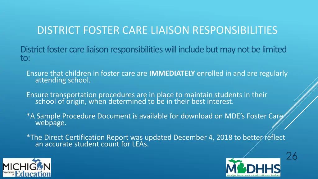 district foster care liaison responsibilities