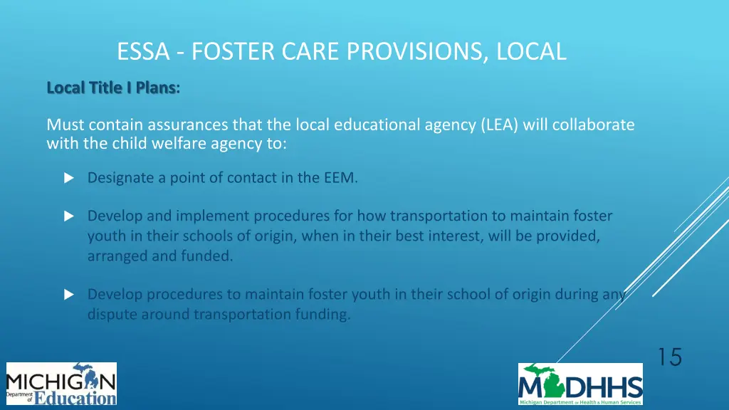 essa foster care provisions local