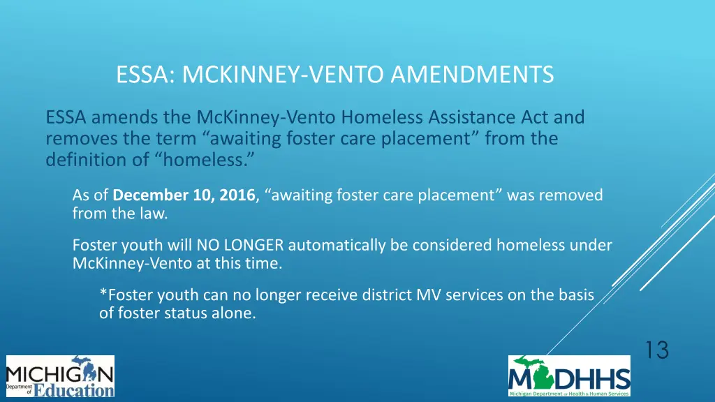 essa mckinney vento amendments