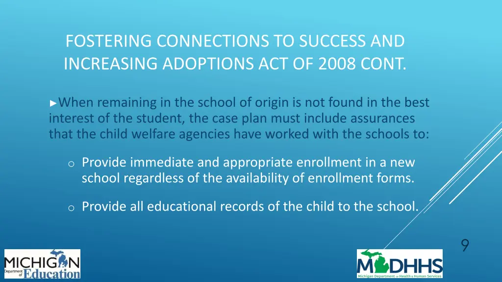 fostering connections to success and increasing 1