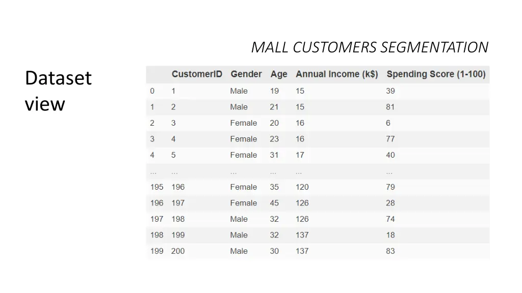 mall customers segmentation