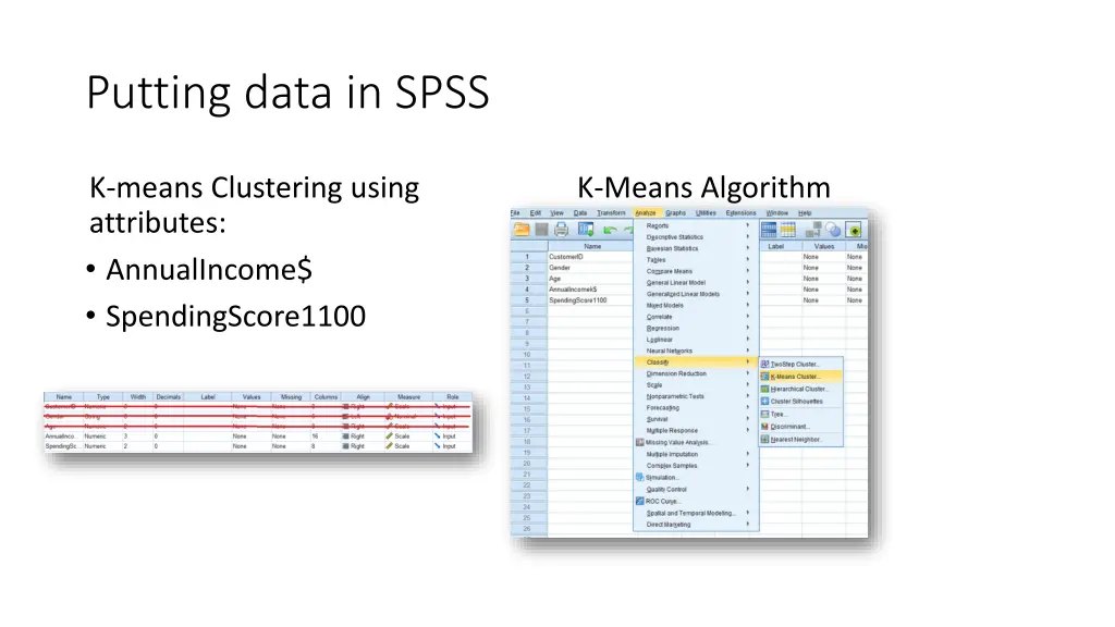 putting data in spss 1