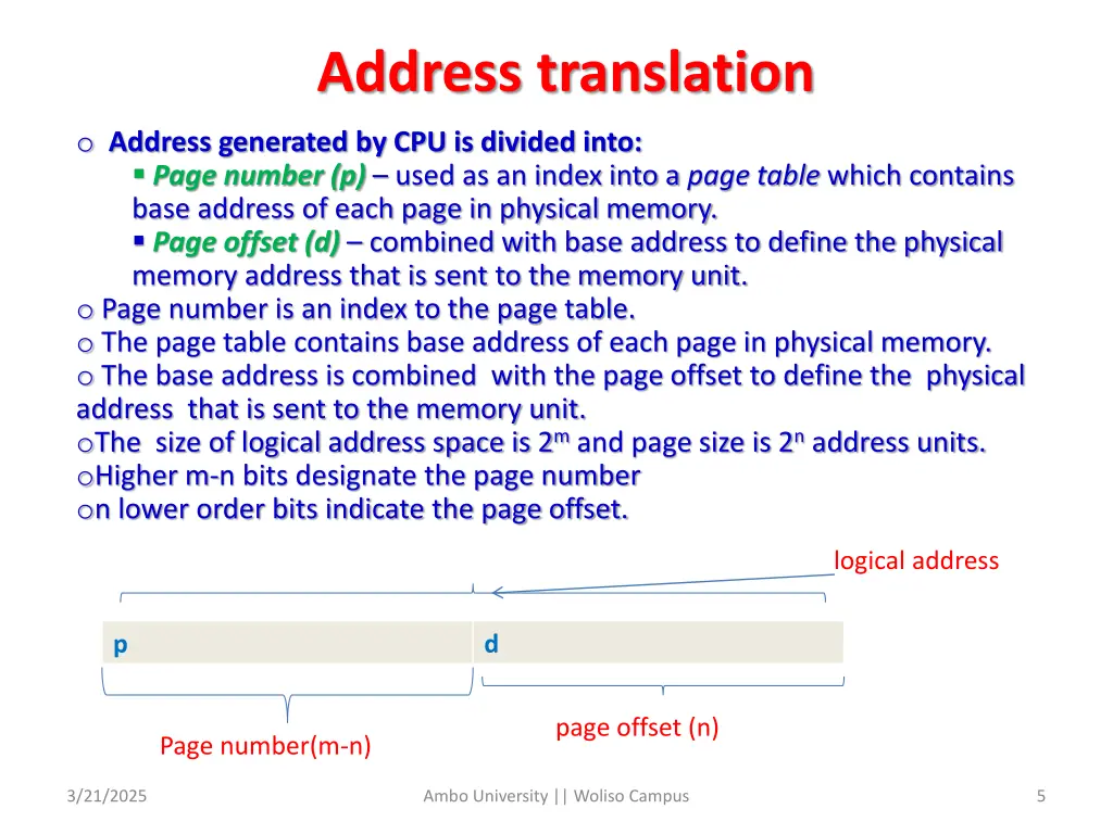 address translation