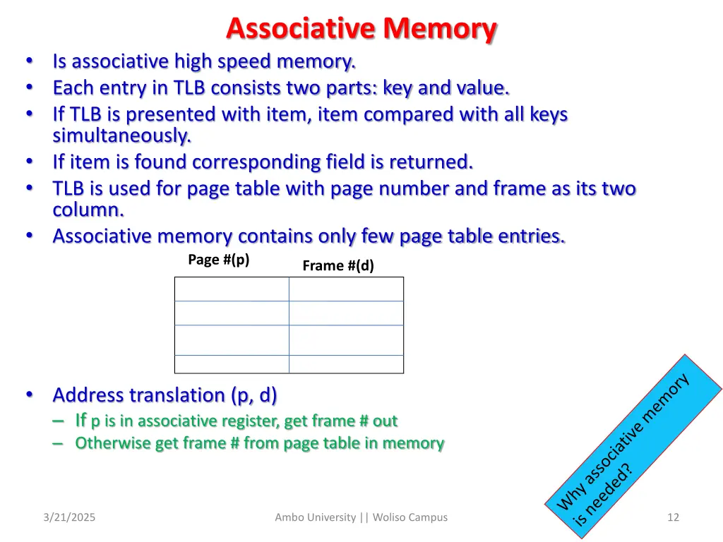 associative memory