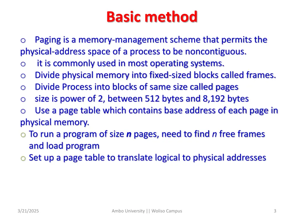 basic method