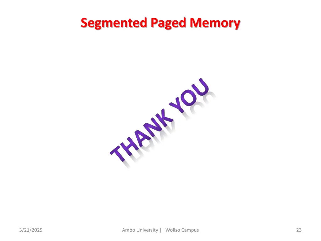 segmented paged memory