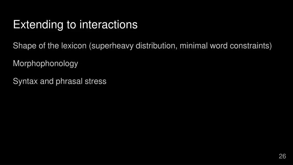 extending to interactions