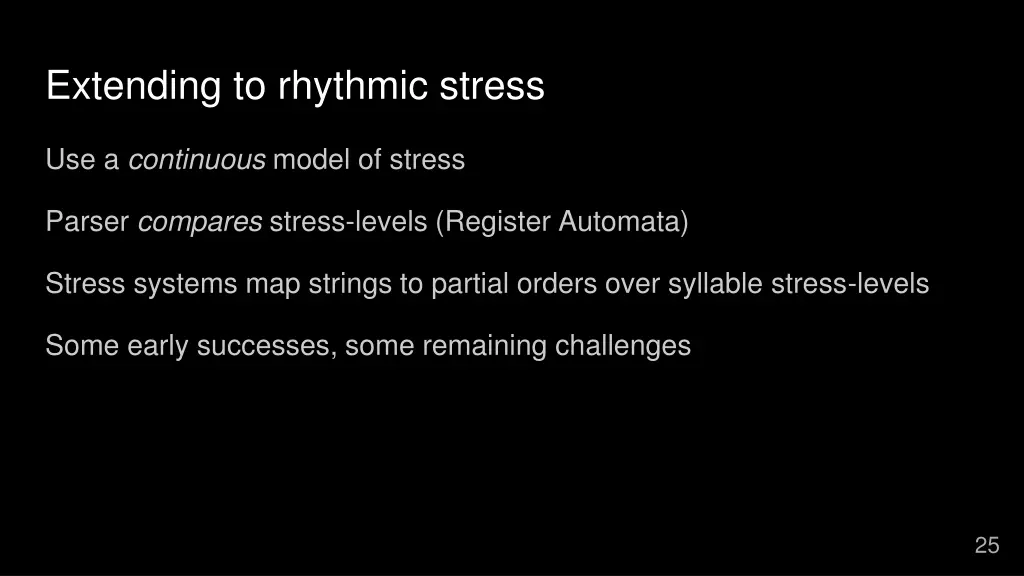extending to rhythmic stress