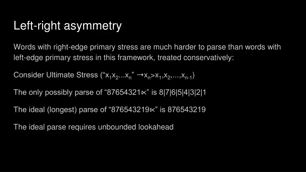 left right asymmetry