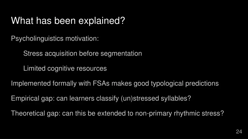 what has been explained