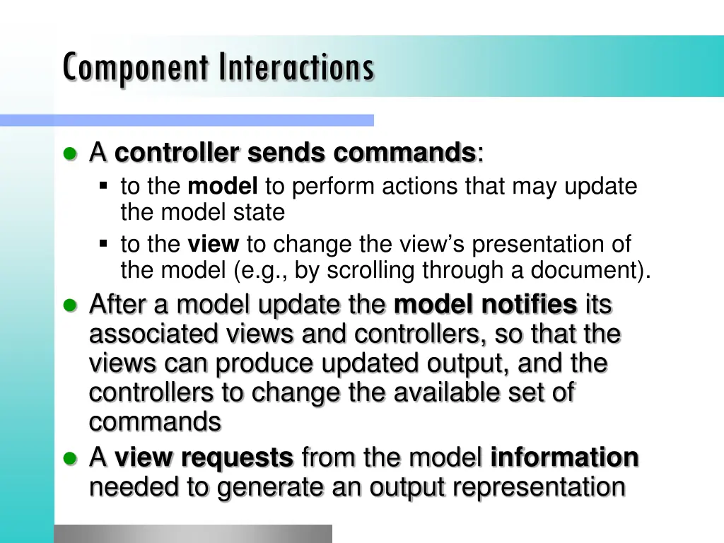 component interactions