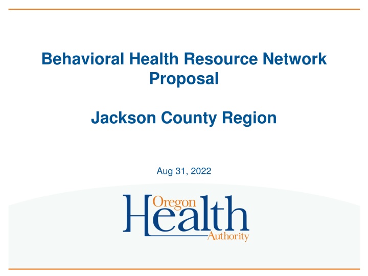 behavioral health resource network proposal