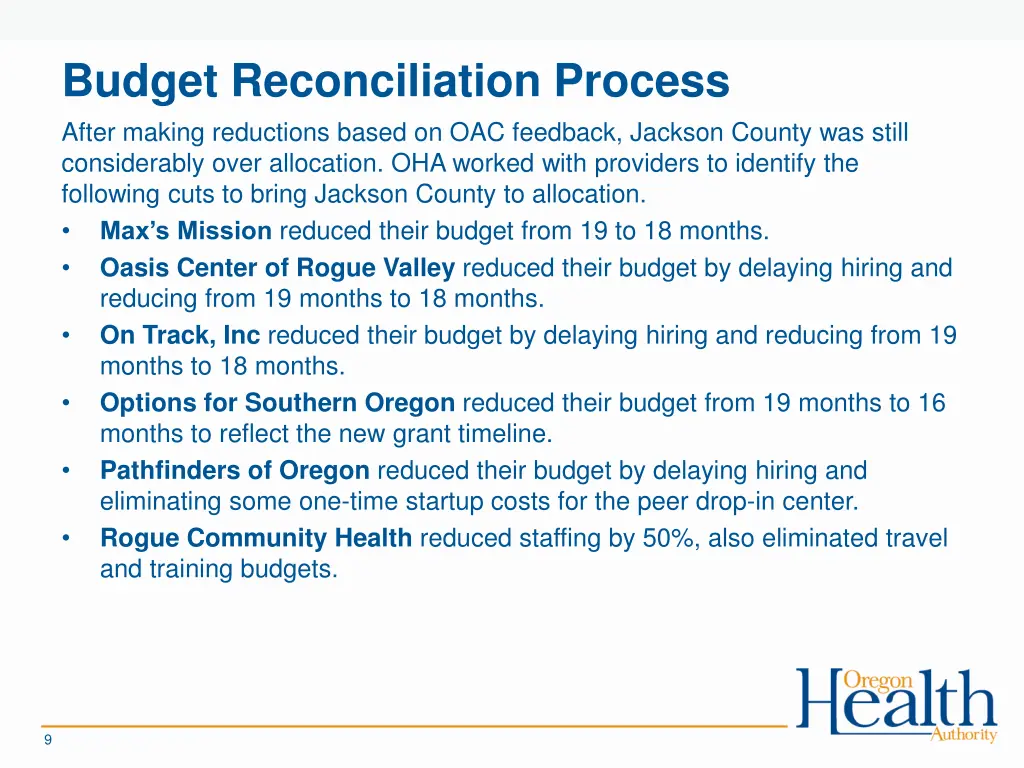 budget reconciliation process after making 1