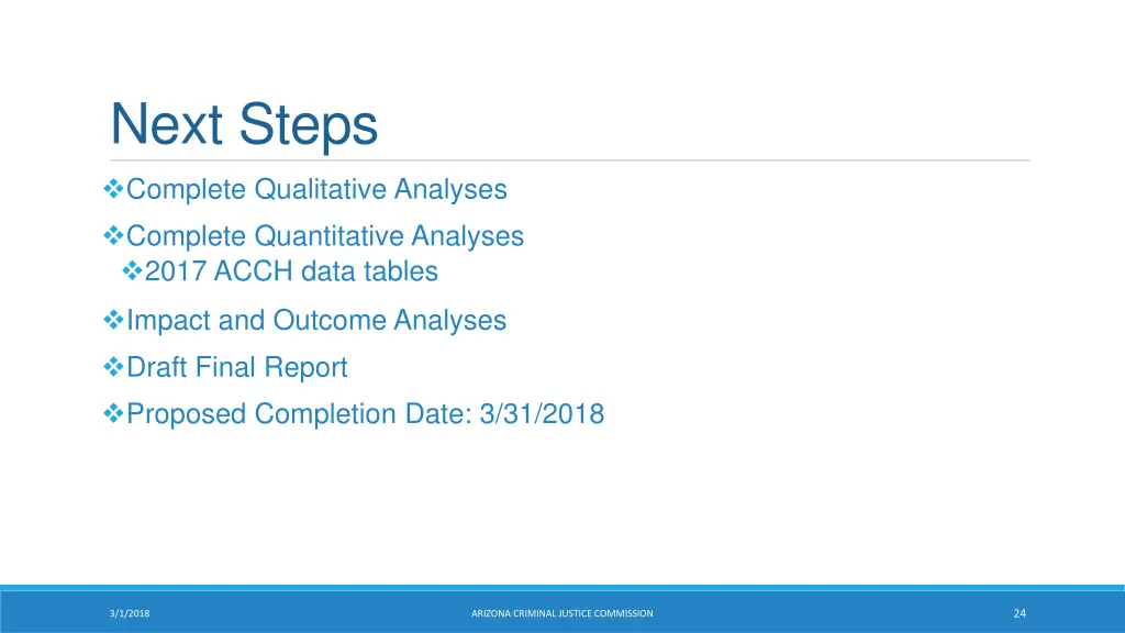 next steps