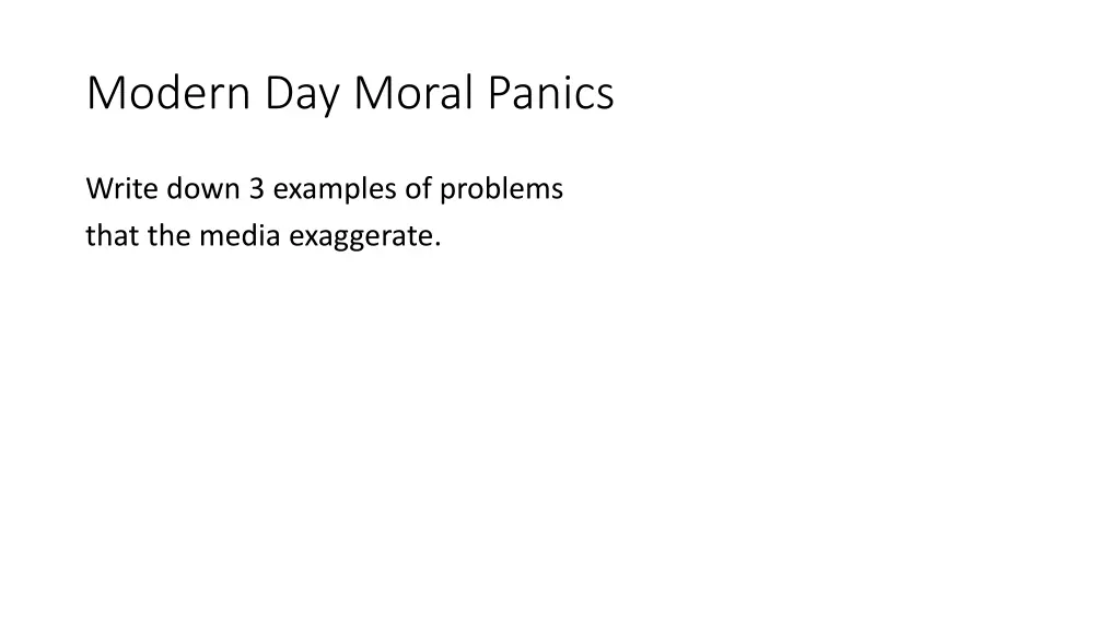 modern day moral panics
