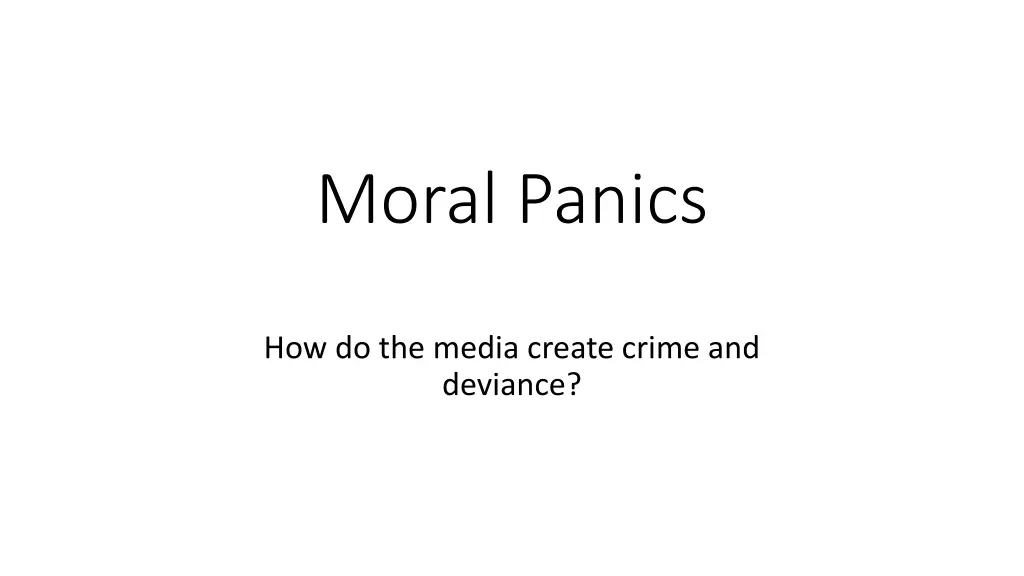 moral panics 1