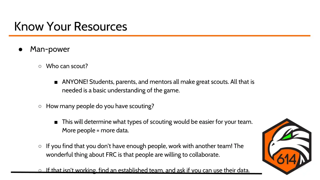 know your resources