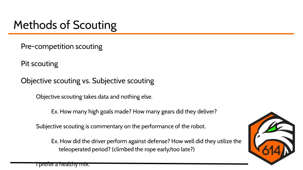 methods of scouting 1