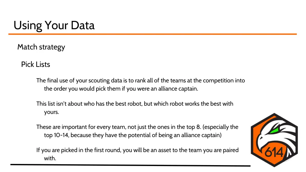 using your data 1