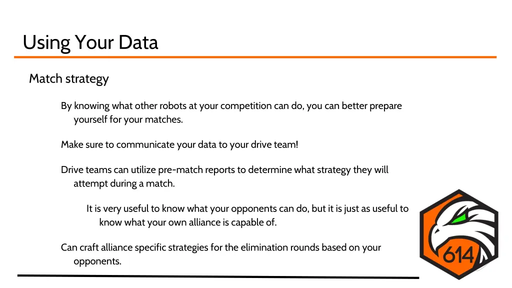 using your data