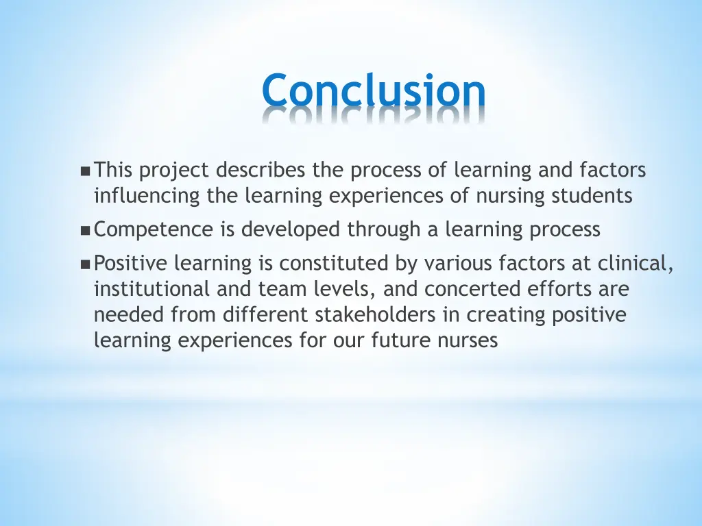 conclusion