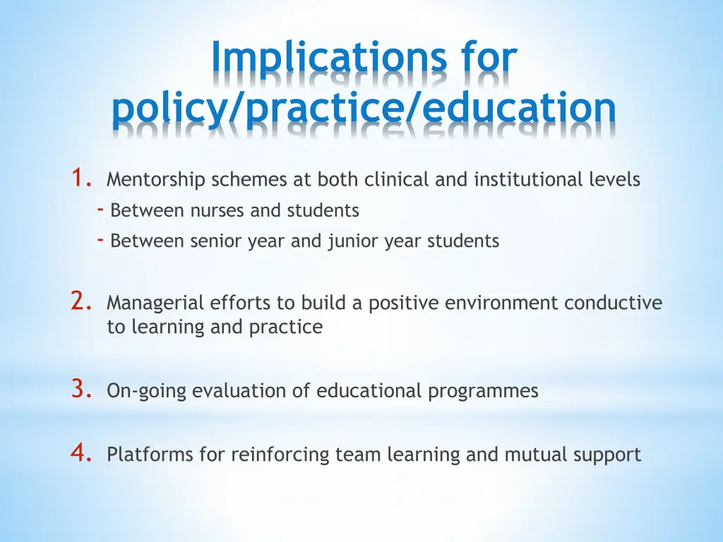implications for policy practice education