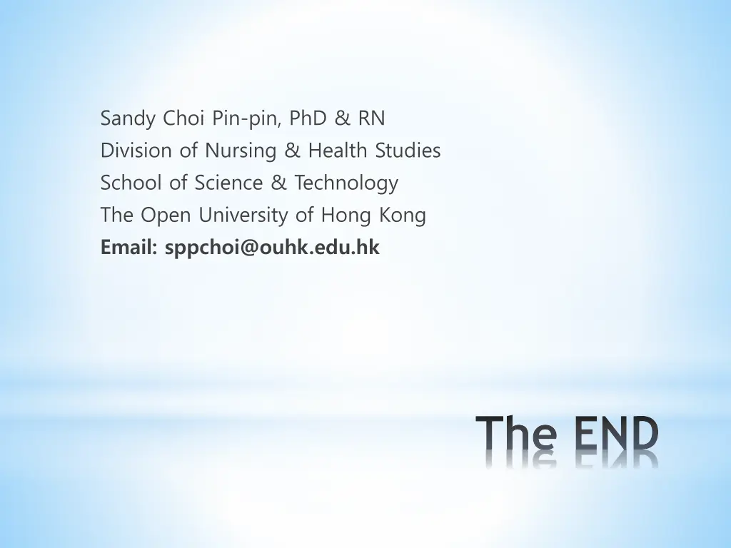 sandy choi pin pin phd rn division of nursing