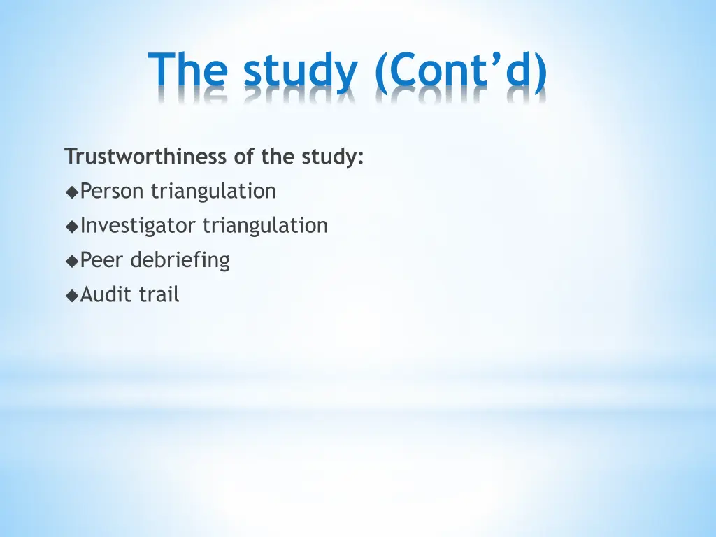 the study cont d 3
