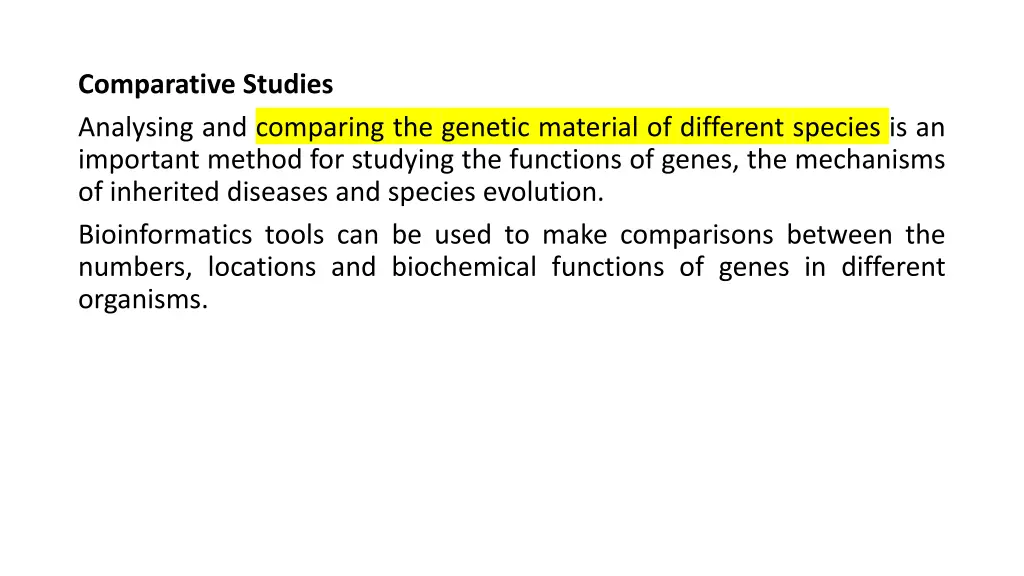 comparative studies analysing and comparing