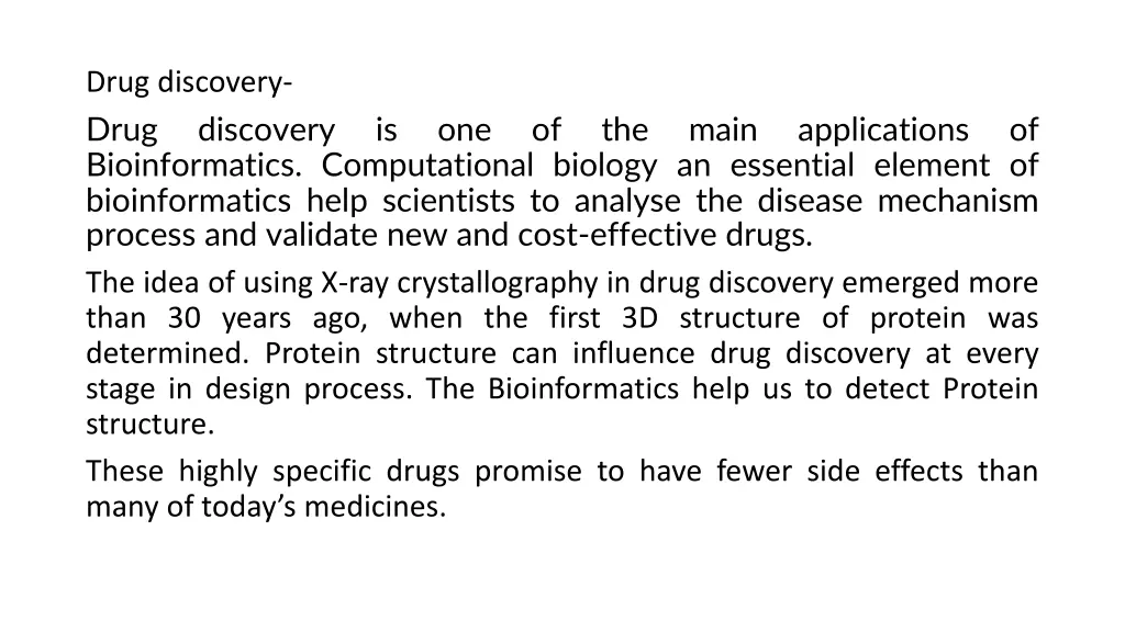 drug discovery drug bioinformatics computational