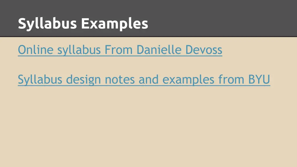 syllabus examples