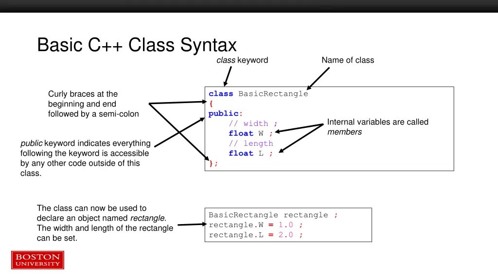 basic c class syntax