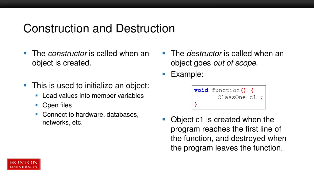 construction and destruction
