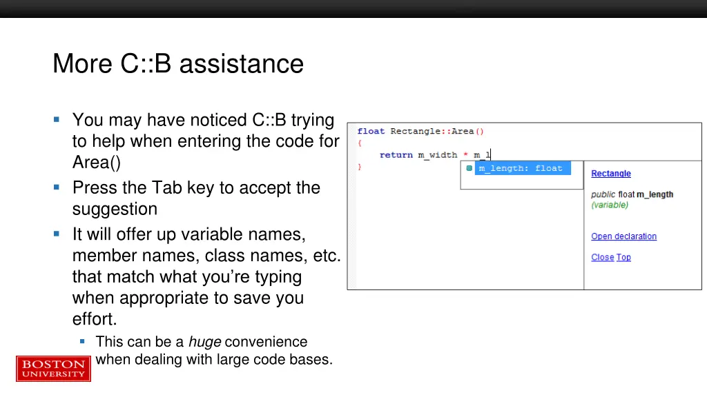 more c b assistance