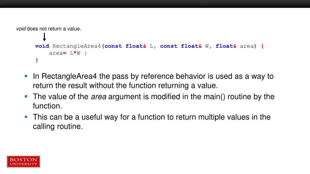 void does not return a value