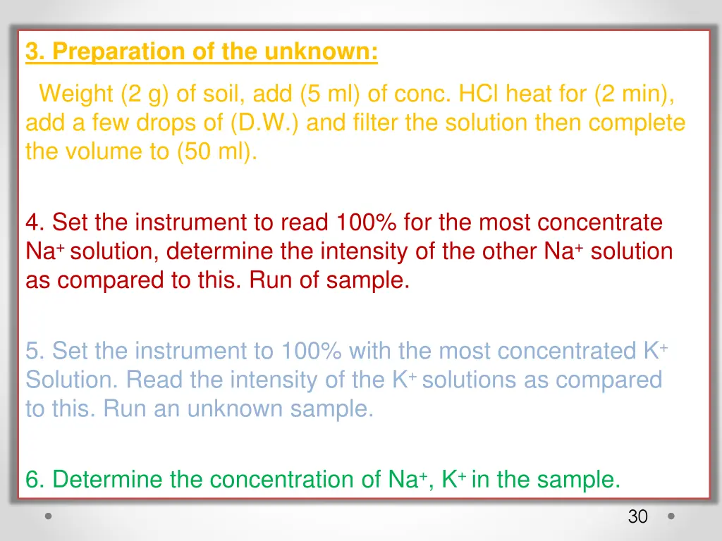3 preparation of the unknown