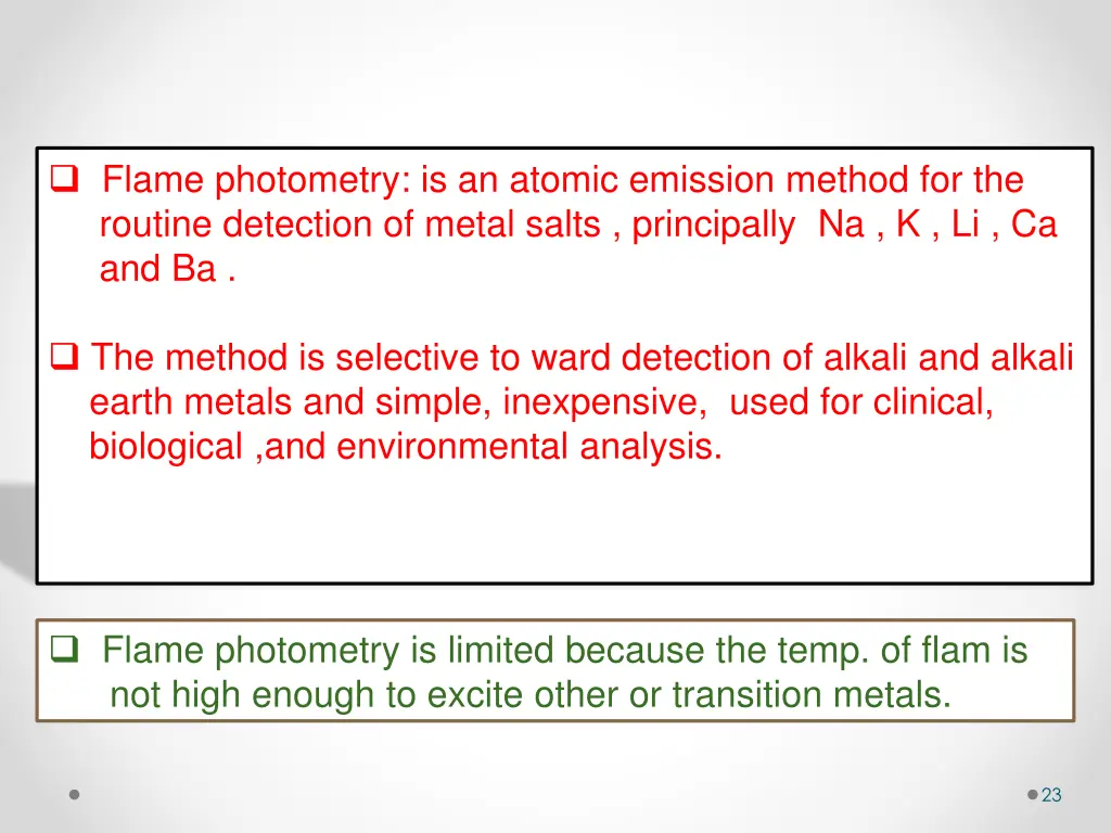 flame photometry is an atomic emission method