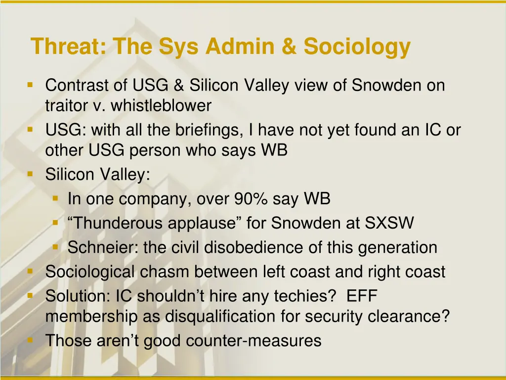 threat the sys admin sociology
